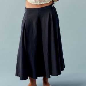 FREE PEOPLE MARGAUX MIDI BLACK CIRCLE SKIRT SIZE XS-L MSRP $78.00 NWT